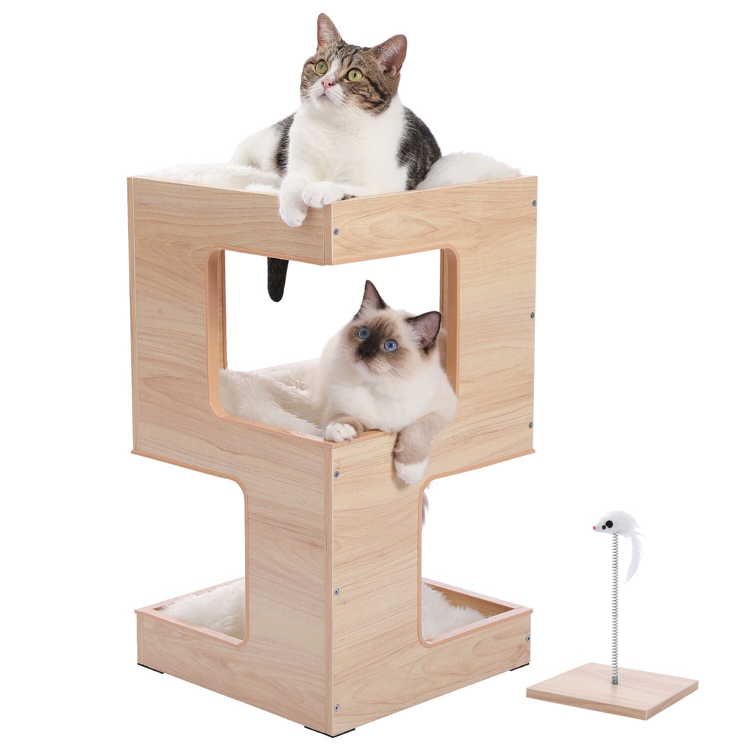 NEW Cat Tree Bed Bedside Tables Tower Condo House Scratcher Furniture Toy