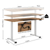140cm Electric Standing Desk Height Adjustable Home Office Table- Natural
