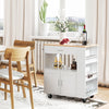 Load image into Gallery viewer, Kitchen Island Trolley Rolling Serving Cart Utility Storage Cart With Shelf - White