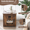 Wooden Flip-Top Cat Litter Box Enclosure With Side Entrance