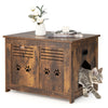 Wooden Flip-Top Cat Litter Box Enclosure With Side Entrance