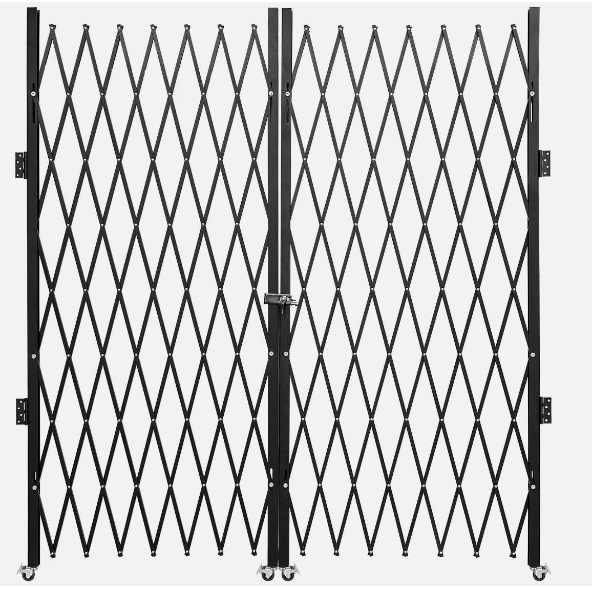 154cm H x 310cm W Double Folding Security Gate Folding Door Gate Scissor Gate