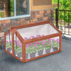 Wooden Cold Frame Portable Garden Greenhouse Plants Flowers Bed