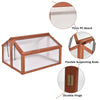 Wooden Cold Frame Portable Garden Greenhouse Plants Flowers Bed