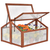 Wooden Cold Frame Portable Garden Greenhouse Plants Flowers Bed