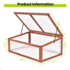Mini Wooden Cold Frame Portable Garden Greenhouse Plants Flowers Bed