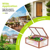 Mini Wooden Cold Frame Portable Garden Greenhouse Plants Flowers Bed
