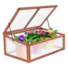 Mini Wooden Cold Frame Portable Garden Greenhouse Plants Flowers Bed