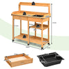 AU PREMIUM Garden Potting Table Bench Wood Storage Shelf Workstation