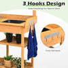 AU PREMIUM Garden Potting Table Bench Wood Storage Shelf Workstation