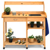 AU PREMIUM Garden Potting Table Bench Wood Storage Shelf Workstation