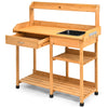 AU PREMIUM Garden Potting Table Bench Wood Storage Shelf Workstation