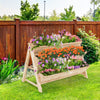 AU PREMIUM 3-Tiers Wooden Raised Garden Bed Planter Box Flower Herb