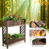 Load image into Gallery viewer, 2 Tier Wooden Raised Garden Bed Storage Shelf AU