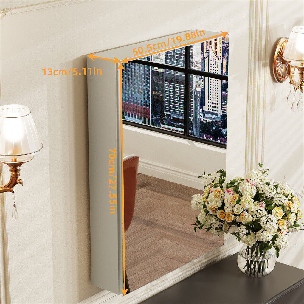 Mirrored Medicine Cabinet High Hardness Aluminum Bathroom Cabinet