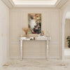 PREMIUM Modern Elliptical Mirrored Console Table Silver Dress Table NEW