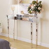 PREMIUM Modern Elliptical Mirrored Console Table Silver Dress Table NEW