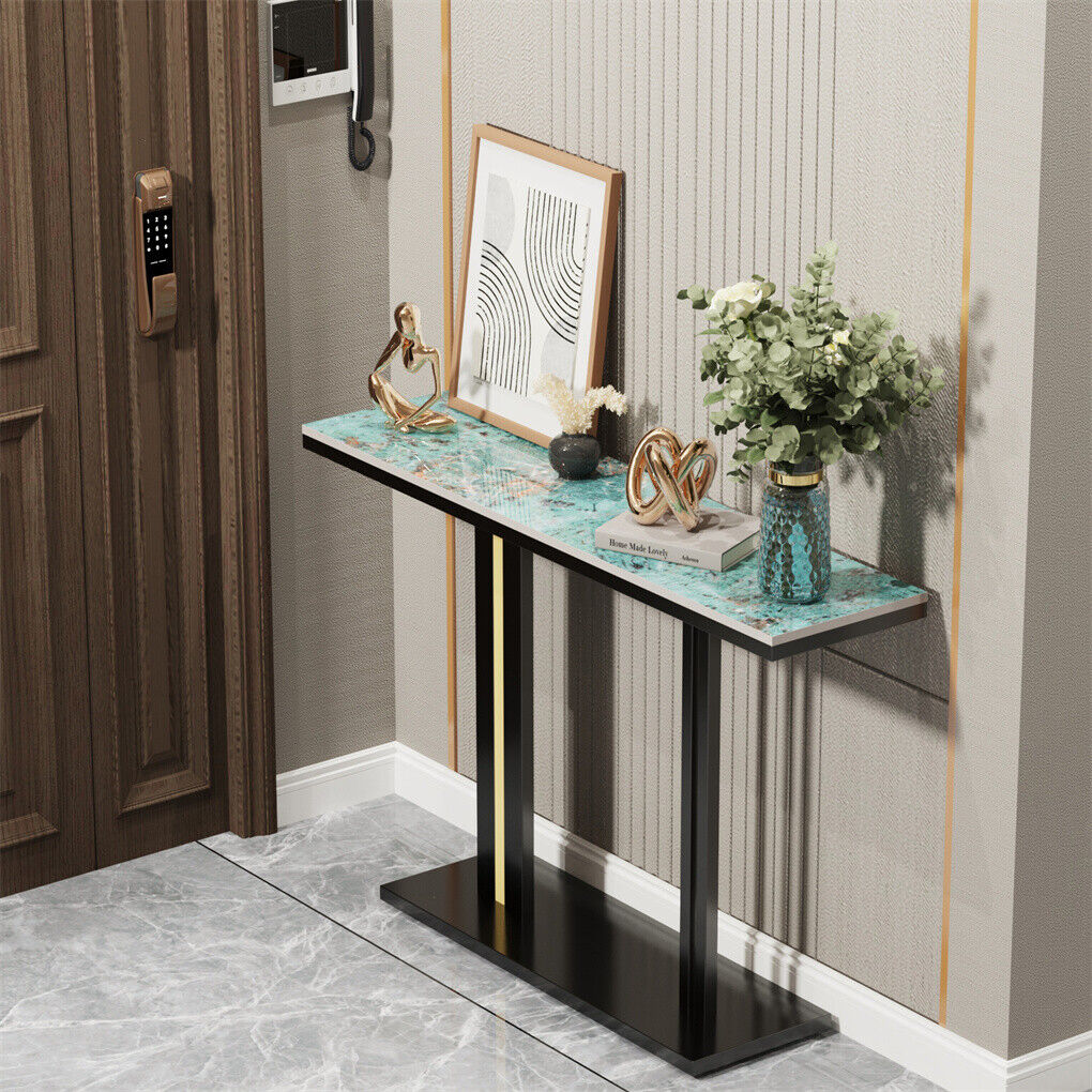 Scratch-proof High Gloss Marble Top Console Accent Table