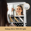 360° Rotating Lockable Mirror Jewelry Cabinet Armoire with Built-in LED Lights NEW