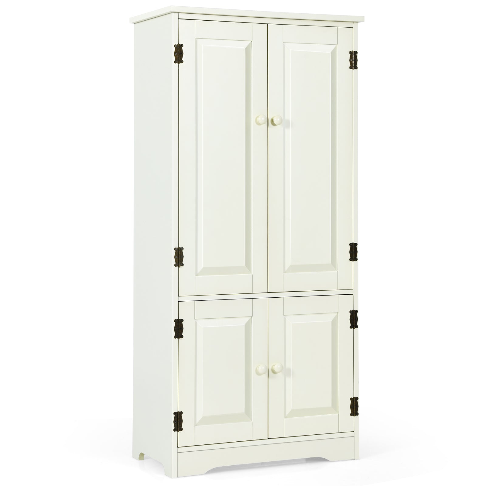 NEW Storage Cabinet Kitchen Organizer Floor Cupboard Doors Antique AU