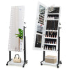 LED Standing Jewelry Cabinet Adjustable Lockable Jewelry Armoire Organizer