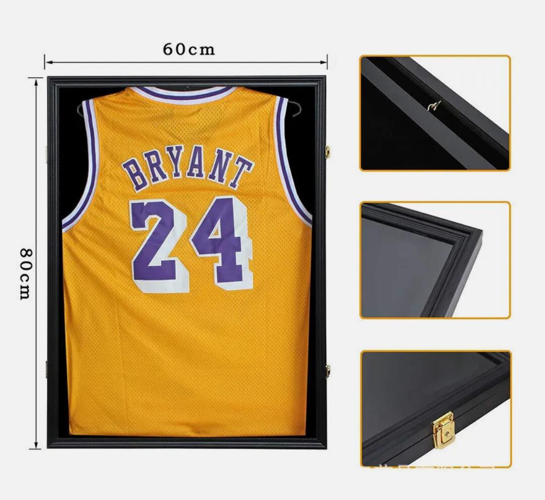 Premium Wood Jersey Display Frame Case Strong MDF Shatterproof Acrylic Glass NEW