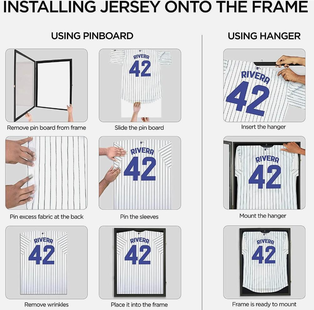 Premium Wood Jersey Display Frame Case Strong MDF Shatterproof Acrylic Glass NEW