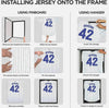 Premium Wood Jersey Display Frame Case Strong MDF Shatterproof Acrylic Glass NEW