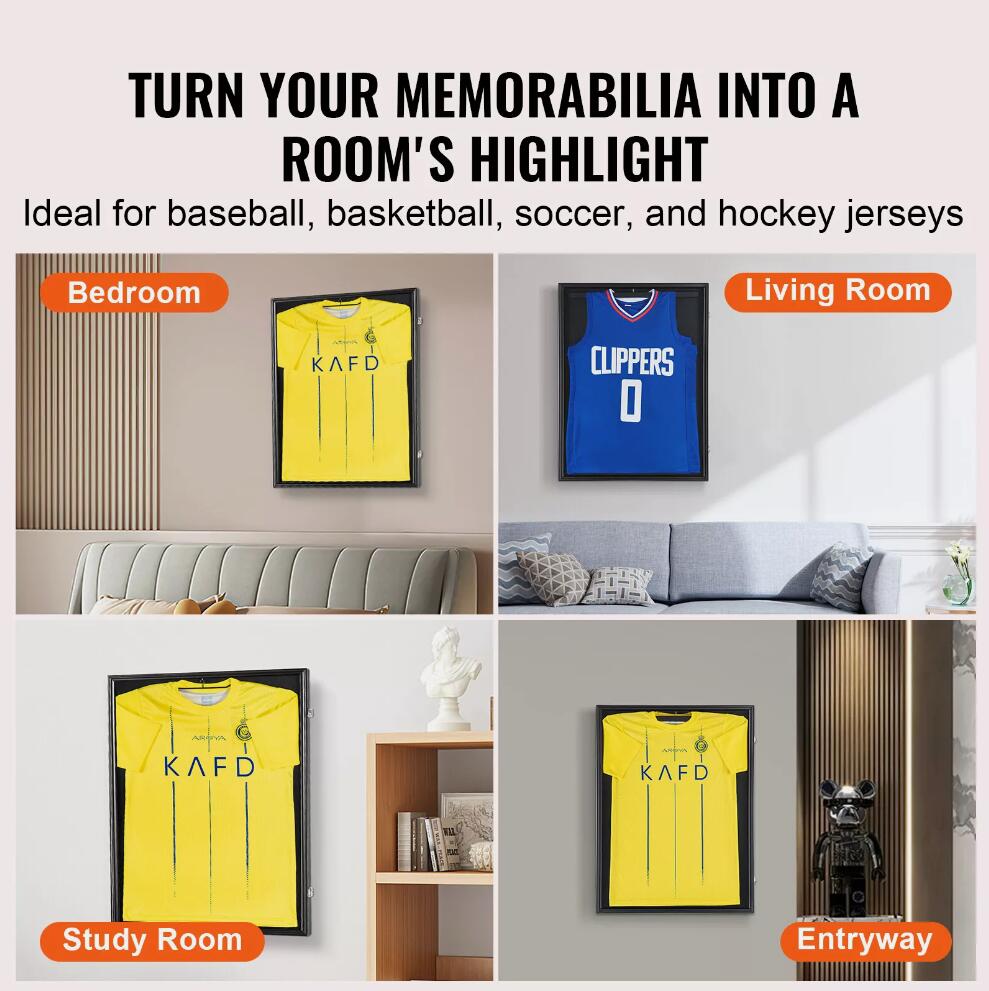 AU 590 x 790mm Lockable Jersey Display Frame Case Shadow Box NEW