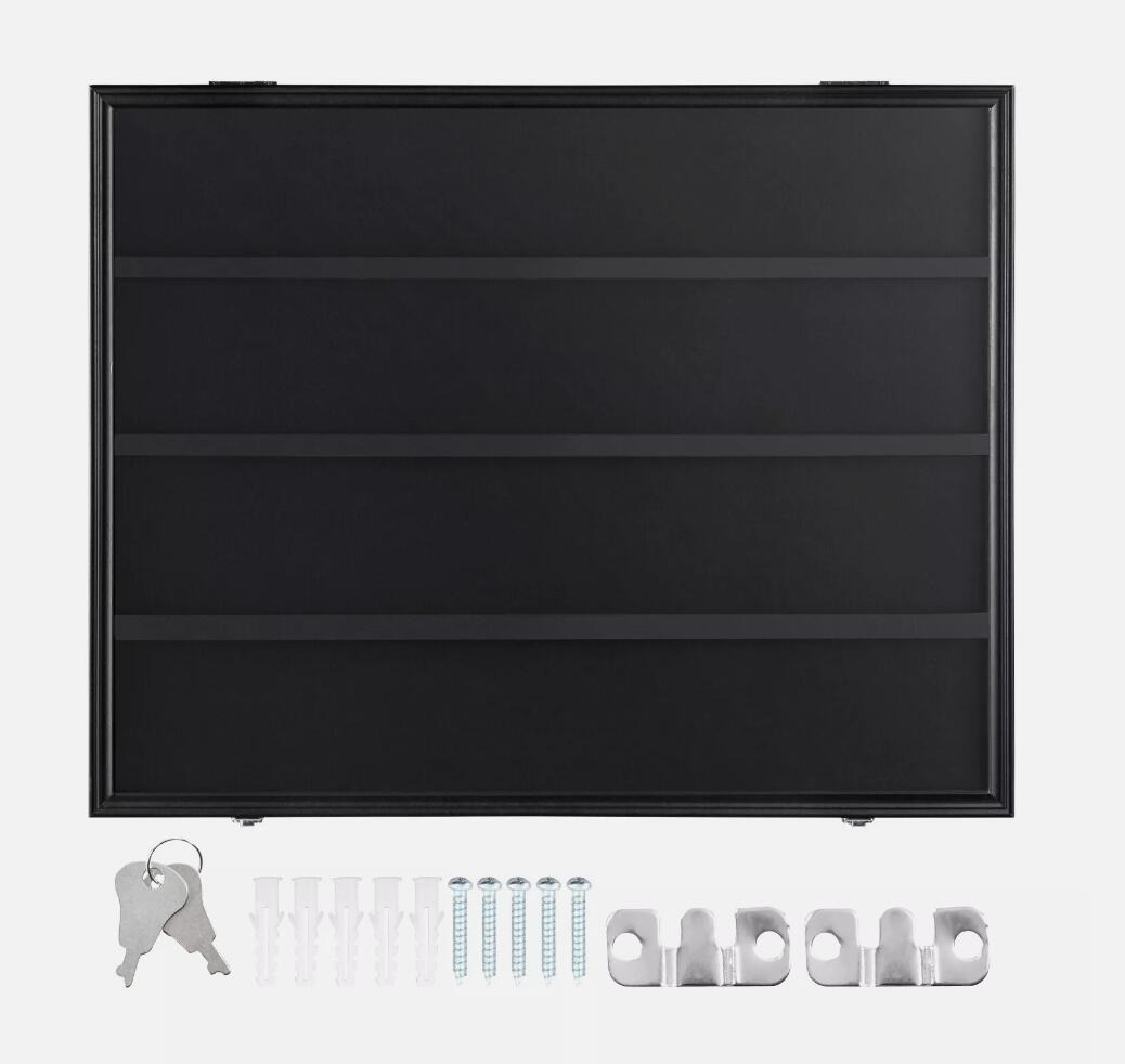 775 x 617 x 55 mm Graded Sports Card Display Wood Case With Clear UV Protection