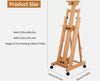Heavy-Duty Large Wood Studio Artist Easel H-Frame Easel Painting Art Easel Stand