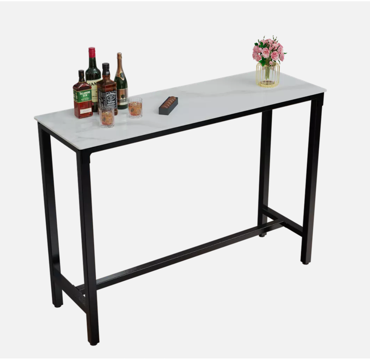 120cm Kitchen Bar Table Strong Marble Breakfast Dining Table Console Table