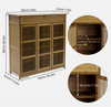 4 Tier Bamboo Shoe Storage Cabinet Shoes Rack Organiser with Top Storage Shelf