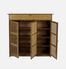 4 Tier Bamboo Shoe Storage Cabinet Shoes Rack Organiser with Top Storage Shelf