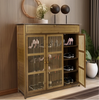 4 Tier Bamboo Shoe Storage Cabinet Shoes Rack Organiser with Top Storage Shelf