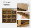 4 Tier Bamboo Shoe Storage Cabinet Shoes Rack Organiser with Top Storage Shelf