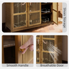 4 Tier Bamboo Shoe Storage Cabinet Shoes Rack Organiser with Top Storage Shelf
