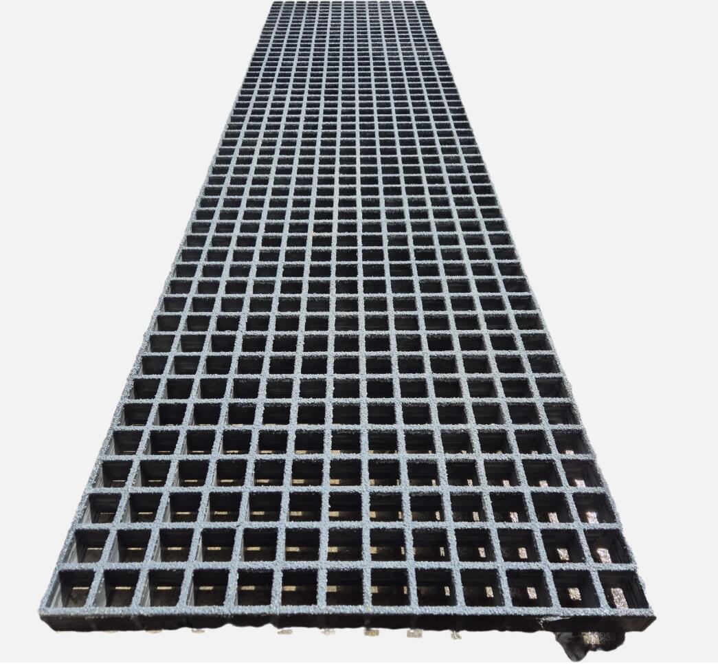 Heavy Duty 2000x500 30x30 FRP Walkway Grating Anti Slip Resin Fiberglass GREY Grit Access