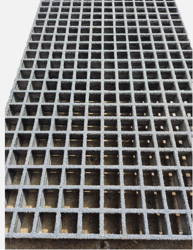 Heavy Duty 2000x500 30x30 FRP Walkway Grating Anti Slip Resin Fiberglass GREY Grit Access