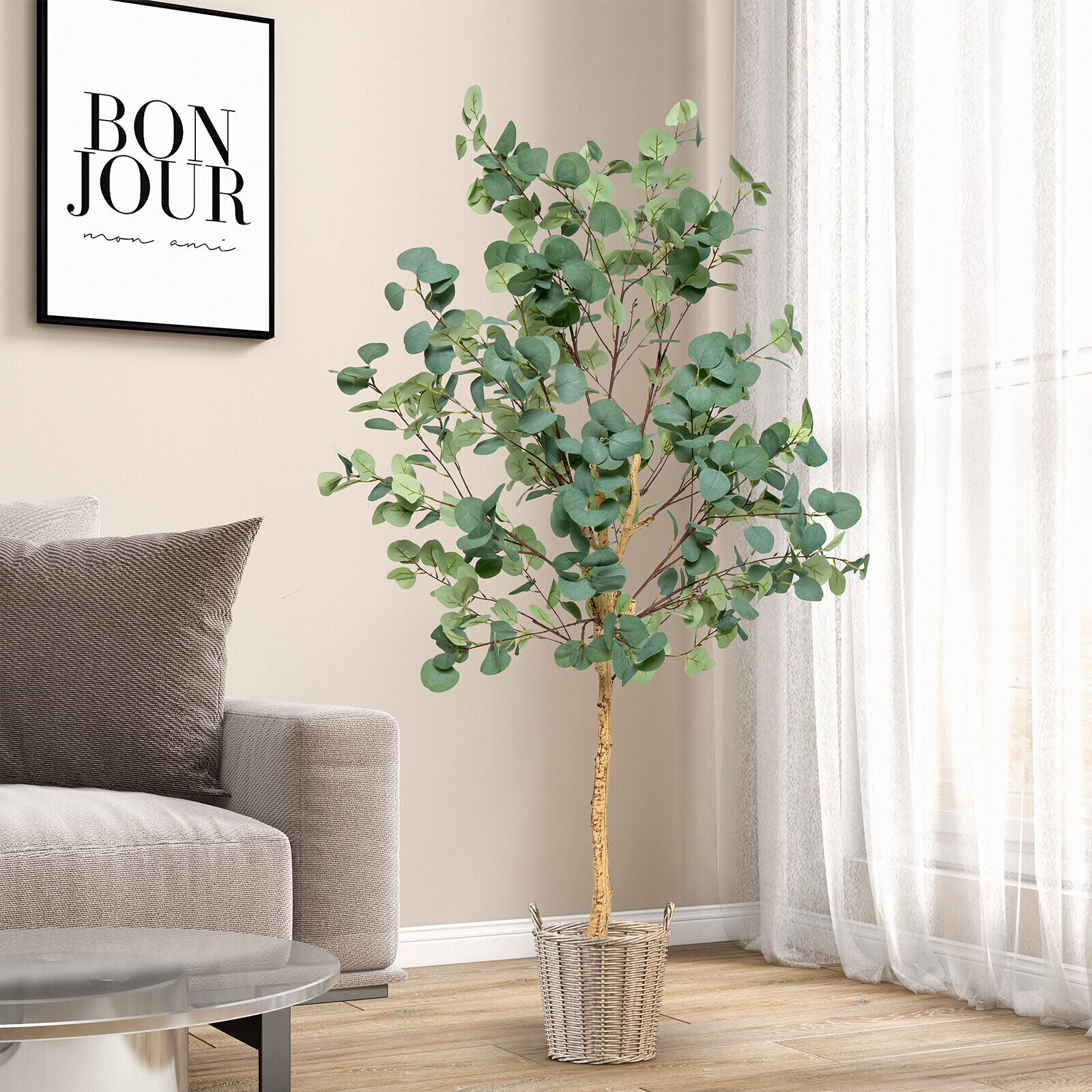165 CM Artificial Tree Fake Eucalyptus Tree Home Decor