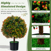2 Pack - 55cm Artificial Boxwood Topiary Ball Tree Faux Bushes Plants