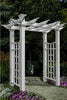Premium Pathway Garden Entrance Lattice look Arbour Polymer - White