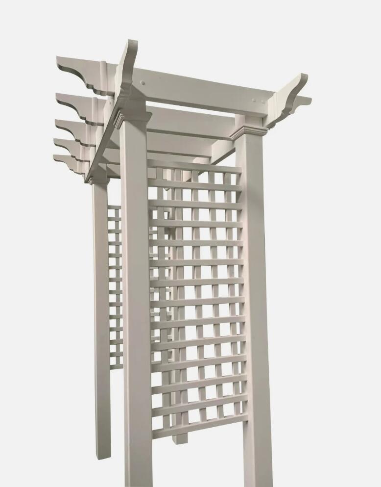 Premium Pathway Garden Entrance Lattice look Arbour Polymer - White