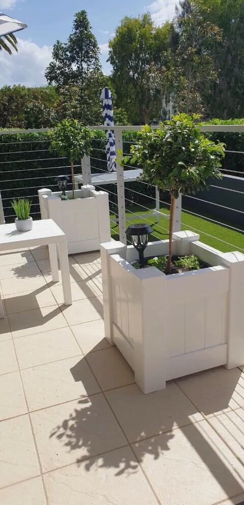 Hampton Style  Durable Garden Planter Box Square PVC & UV Decoration AU