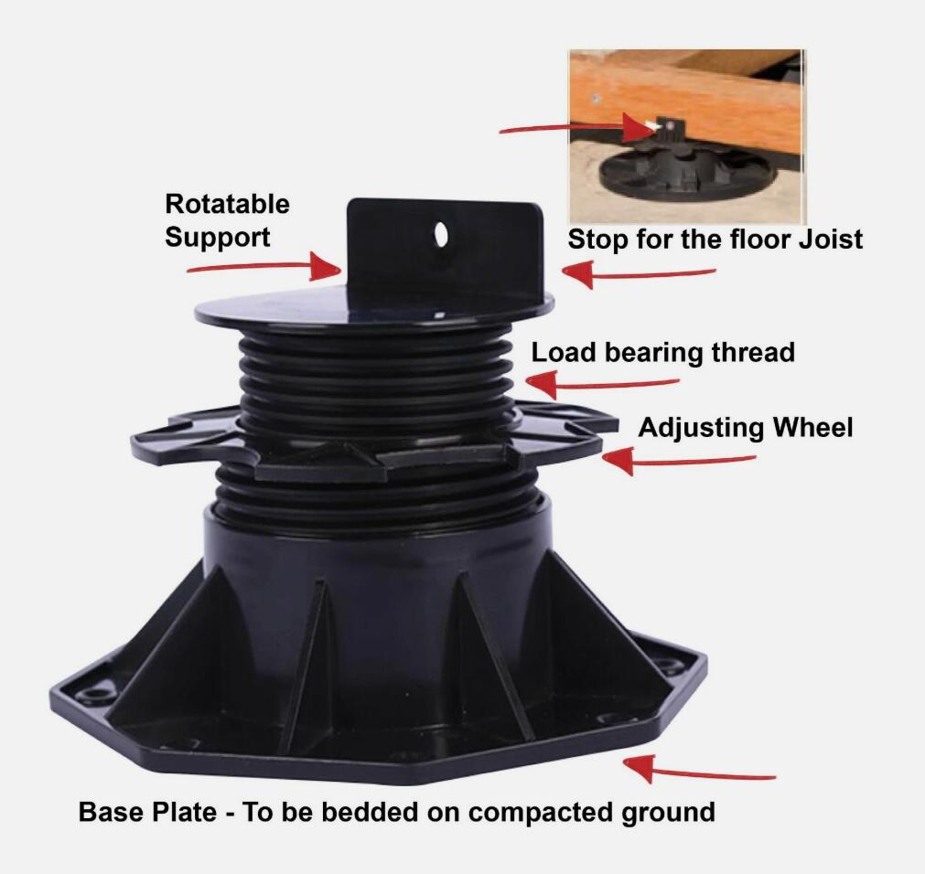 20PCS 60-140mm Platform risers Pedestal Supports Building deck on concrete AP3 Stands AU