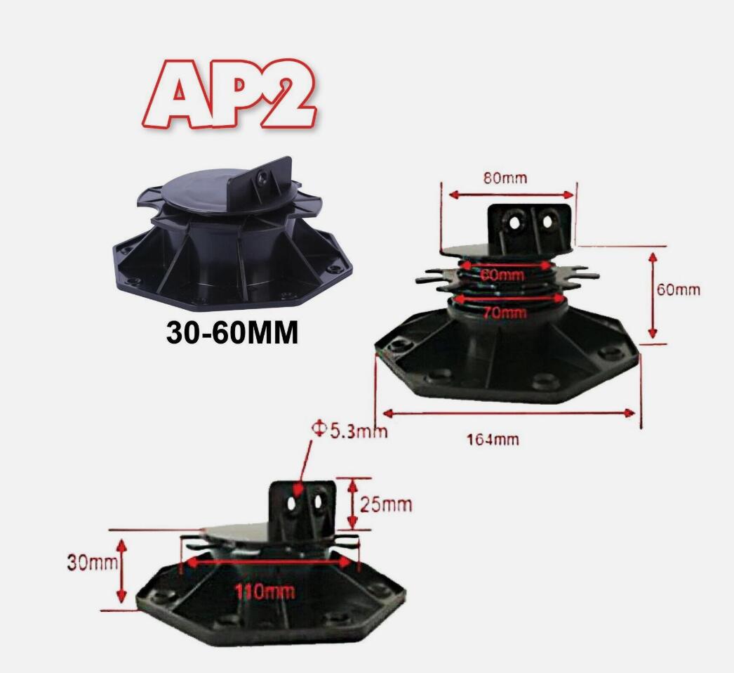 20PCS 30-60mm Adjustable decking platforms Building a joist deck on concrete supports