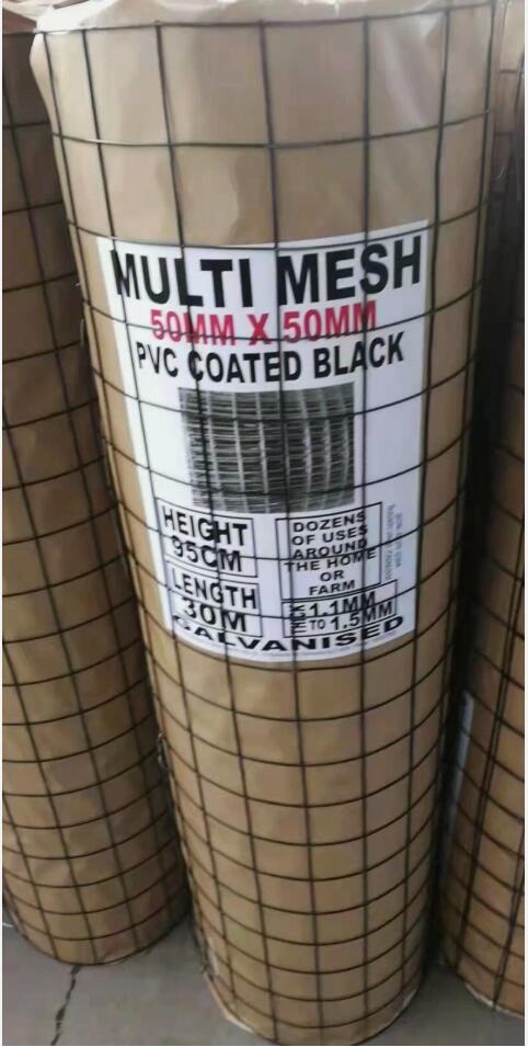 Heavy Duty 30M Roll 95cmH Black 50x50 Welded Wire Mesh Animal Fence Fencing Dog Pen Pet