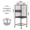 146CM Bird Cage Top 2 Perches Aviary Parrot Budgie Tray With Wheel