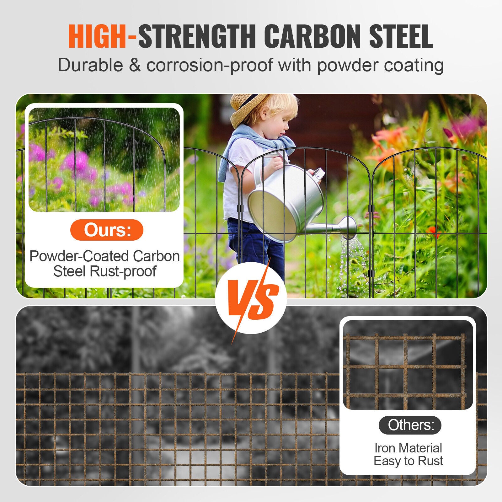 10 Pack 61cm(H) x33cm(L) Garden Fence Decorative Garden Fencing Panels