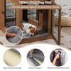 2-in-1 Dog Crate End Table Kennel with Cushion and Double Doors
